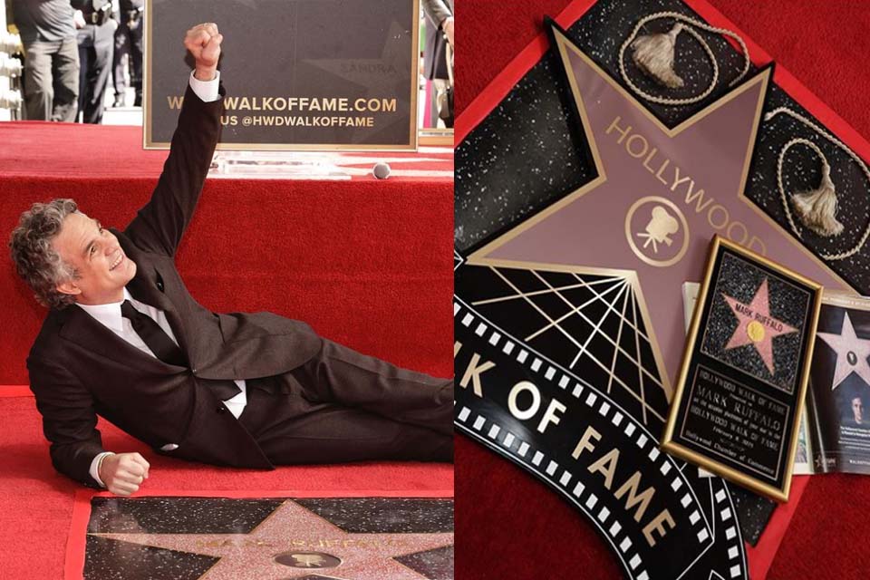 Mark Ruffalo ganha estrela na Calçada da Fama: 'É de todos que fizeram parte de minha vida'