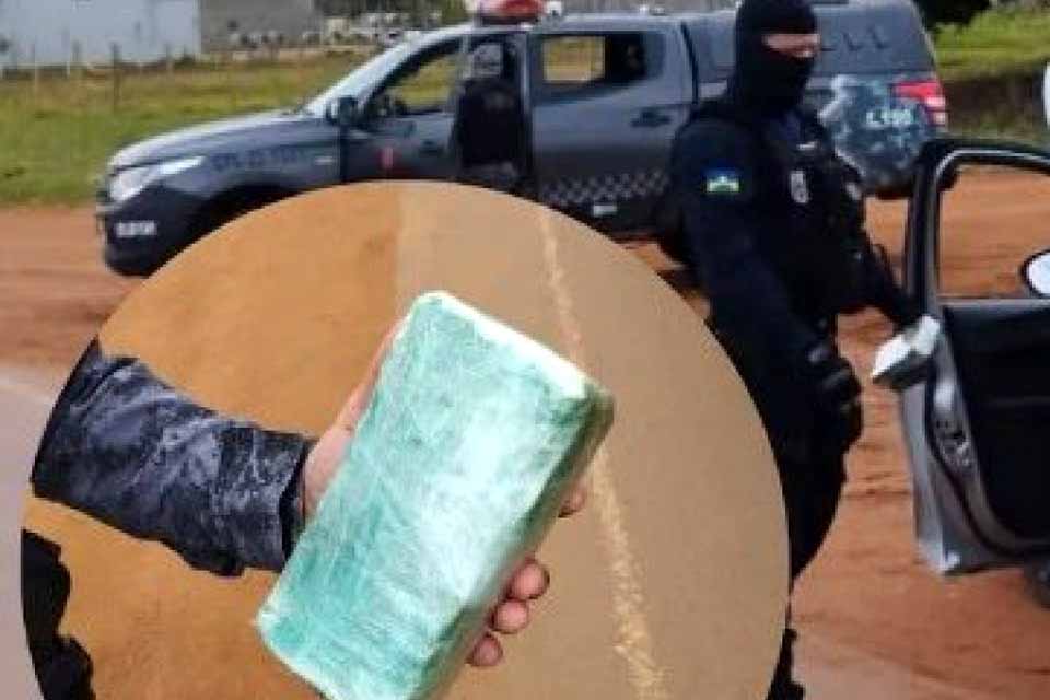 Taxista de São Miguel é preso com 1 kg de cocaína em Rolim de Moura