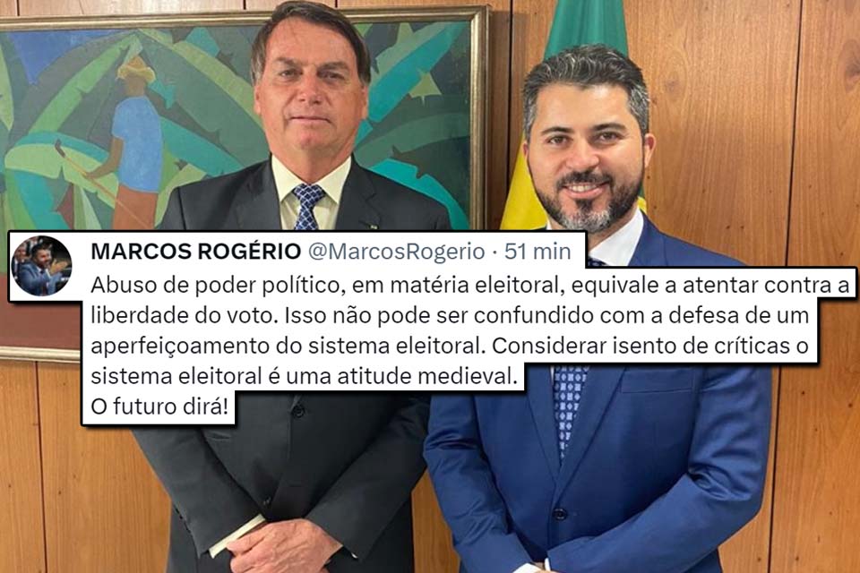 Após TSE formar maioria para tornar Bolsonaro inelegível, senador de Rondônia diz: ‘‘Considerar isento de críticas o sistema eleitoral é uma atitude medieval’’