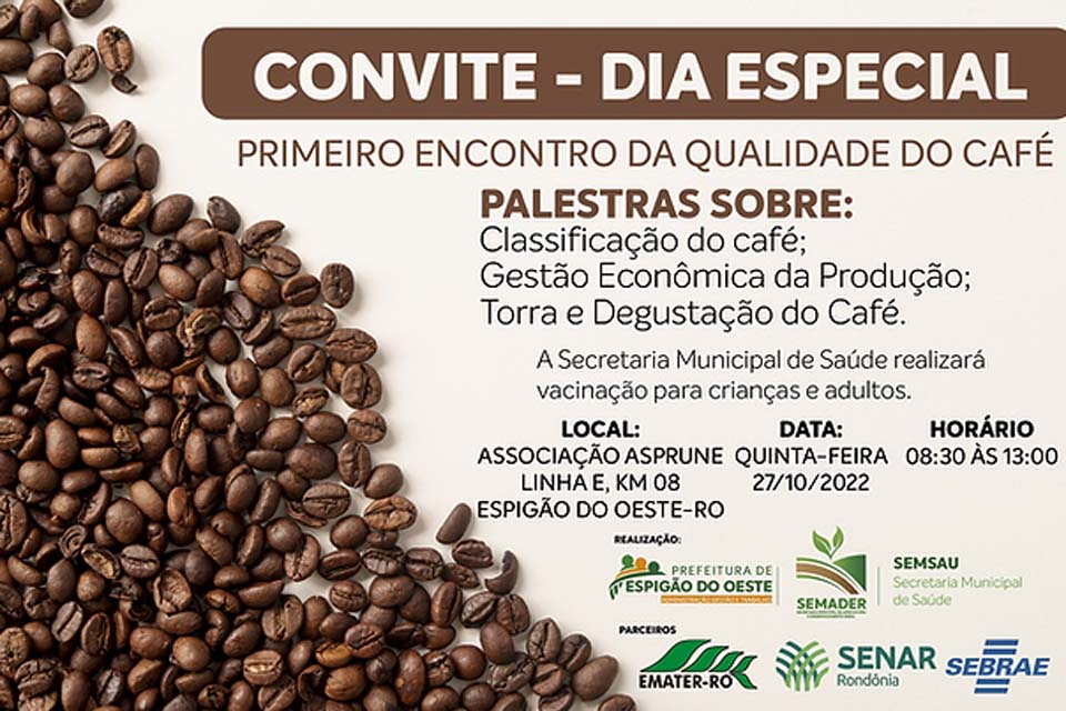 Prefeitura realiza Primeiro Encontro da Qualidade do Café no no próximo dia 27