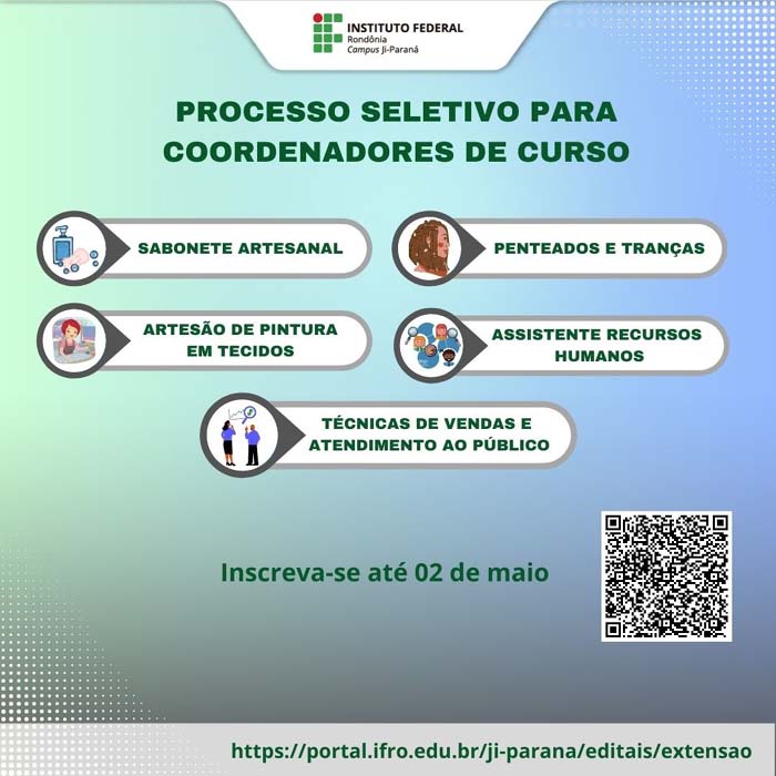 Campus Ji-Paraná seleciona profissionais para atuarem como coordenadores de curso de Formação Continuada