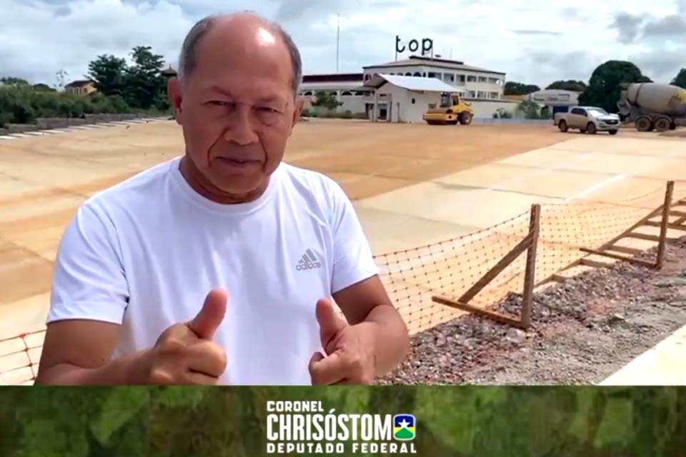 Deputado Federal Coronel Chrisóstomo fiscaliza obra do novo Porto Hidroviário de Guajará-Mirim