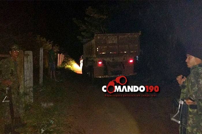 Polícia encontra a segunda caçamba que foi roubada do DER, em Ji-Paraná