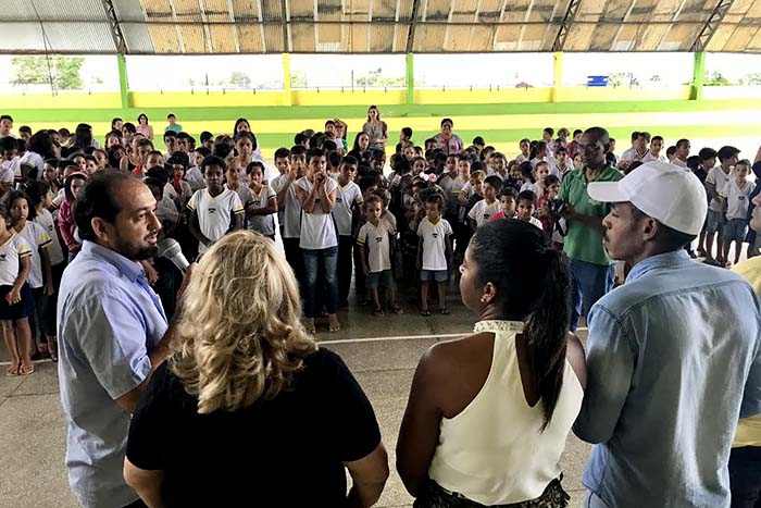 Laerte Gomes inaugura reforma na escola Jardim dos Migrantes em Ji-Paraná
