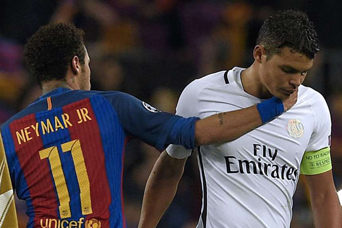  Thiago Silva afirma que Neymar o enlouqueceu