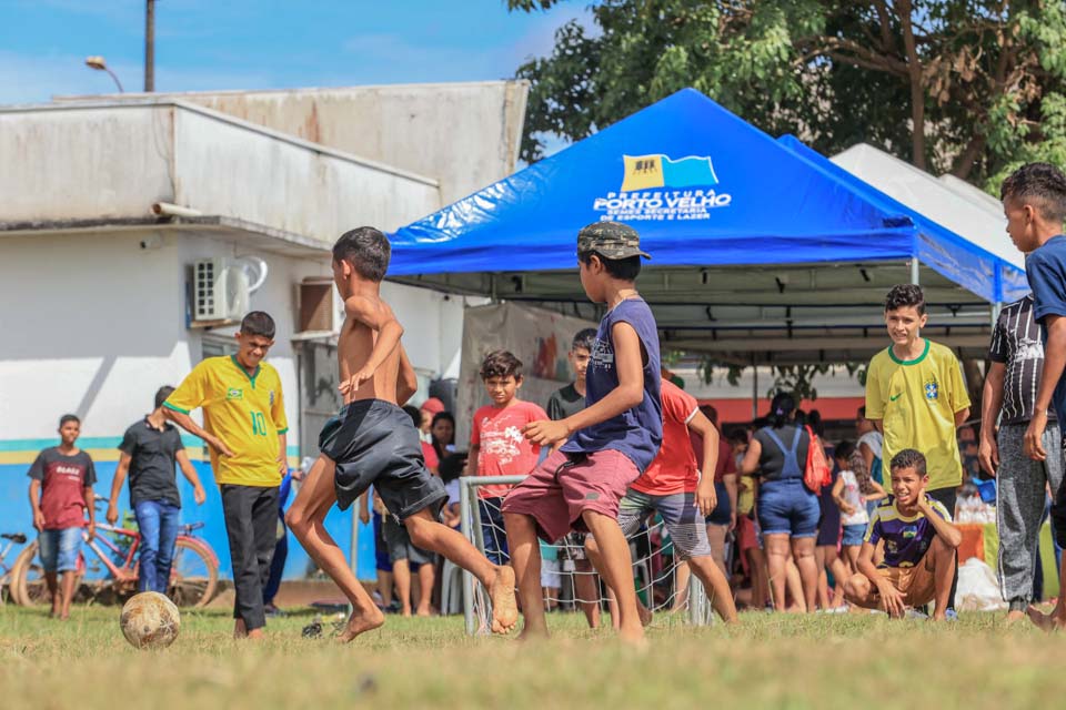 Projeto Rua de Lazer e Cidadania oferece esporte, recreação e serviços para moradores dos distritos de Porto Velho