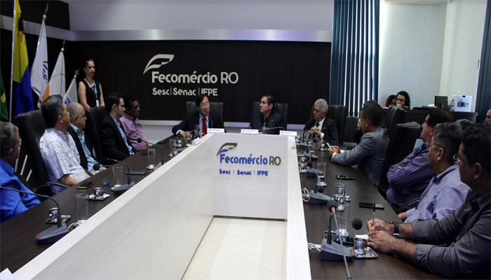 Presidente da Câmara de Comércio e Indústria Brasil/China participa de reunião na  Fecomércio/RO